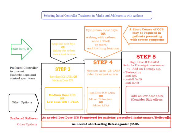 asthma treatment guideline 2020 step3 onwards