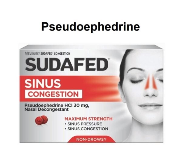 Pseudoephedrine Sudafed Uses Dose Side Effects MOA Brands